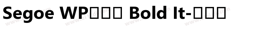 Segoe WP兰亭黑 Bold It字体转换